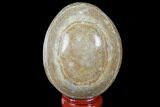 Polished, Banded Aragonite Egg - Morocco #98423-1